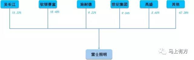 王冬雷进入之后的雷士照明股权结构
